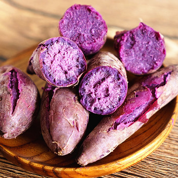 紫薯中果彩箱5斤中果3-8两
