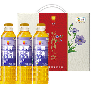 中粮悦润甄品油礼盒B款(亚麻籽油400ml*3)