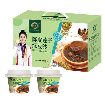 天生好果陈皮莲子绿豆沙1248g（208g*6碗）礼盒