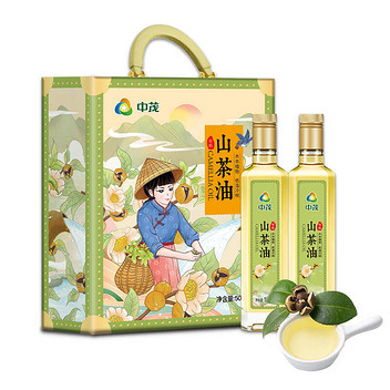 中茂有机山茶油500ml*2精制礼盒