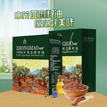 中茂亚麻籽油1L*2桶礼盒