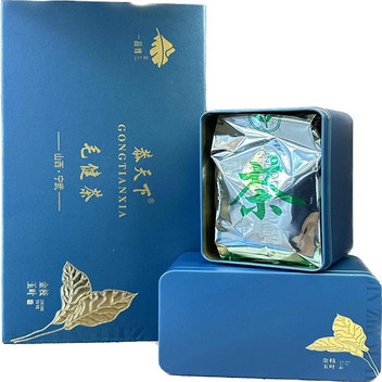 山西宁武县恭天下毛建绿茶金枝玉叶礼盒150g