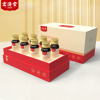 宏济堂阿胶胶原蛋白肽精粹饮400ml(8支)礼盒