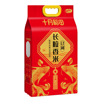 十月稻田粳米辽河长粒香大米5kg