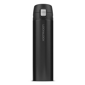 乐扣乐扣缤纷弹跳盖保温杯LHC3222GPK黑色390ml