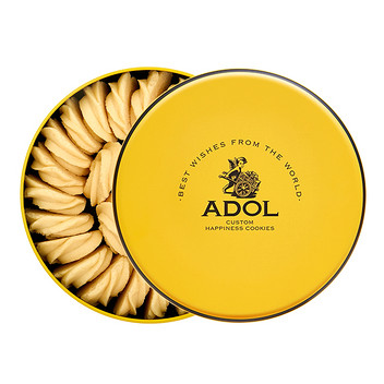 ADOL艾许黄油珍妮原味曲奇饼干小熊礼盒180g+玫瑰小熊