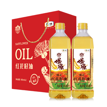 中粮塔原纯正红花籽油礼盒900ml*2