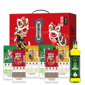 粮佰年禧福迎面挂面山茶油礼盒500ml+3.2kg