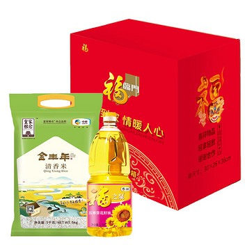 京食红四方中粮粮油套装B1款5kg+1.8L