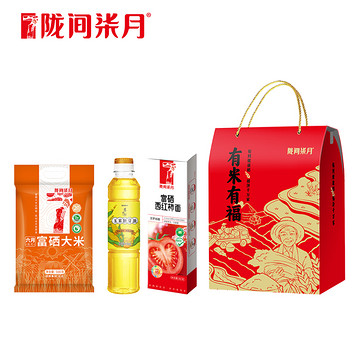 陇间柒月有米有福B粮油礼盒800g+418ml