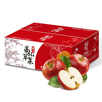 信谷云田云南高山苹果大果4.5斤彩箱75-80果