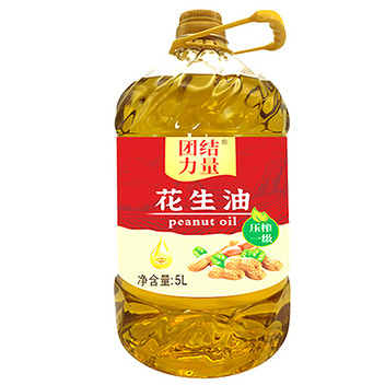 平山县团结力量压榨一级花生油5L