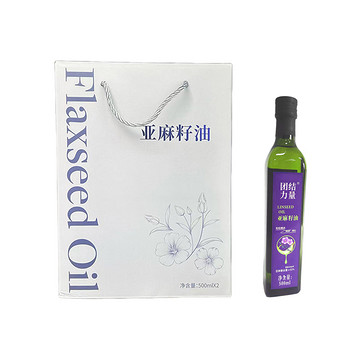 平山县团结力量亚麻籽油礼盒500ml*2