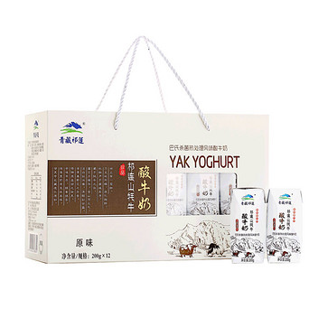 青藏祁莲牦牛酸牛奶200g*12盒