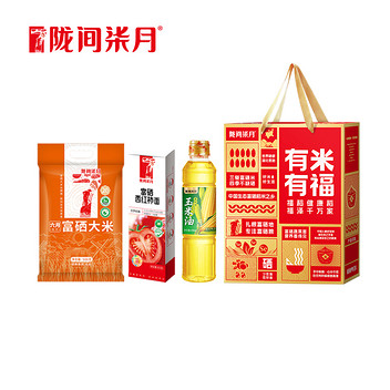 陇间柒月有米有福B粮油礼盒800g+418ml