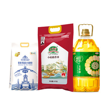中粮福临门米面粮油组合 5kg+2.5kg+5L