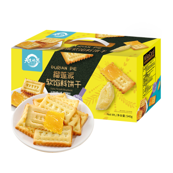 天生好果榴莲派软馅料饼干540g礼盒