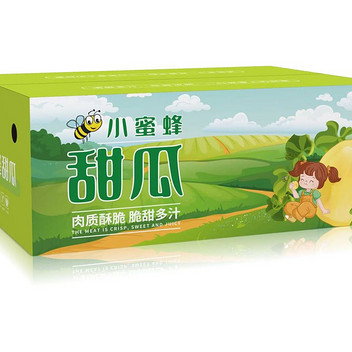 山东星甜20小蜜蜂甜瓜3斤彩箱约4-6粒