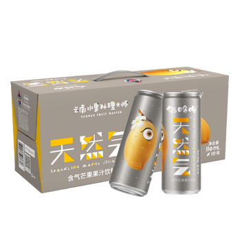 猫哆哩含气芒果汁330ml*12罐