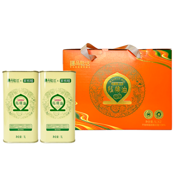 疆品聪达特级初榨核桃油礼盒1L*2
