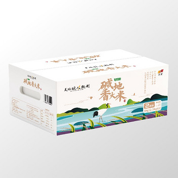 天地粮人甄制有机碱地香大米2.5kg*2礼盒