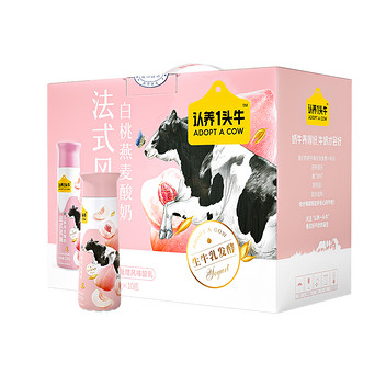 认养一头牛白桃燕麦酸奶230g*10瓶
