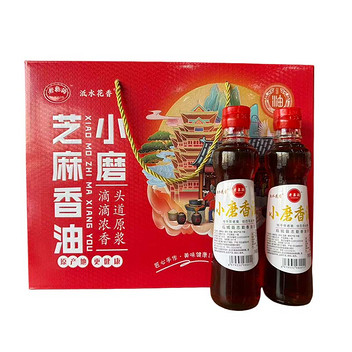 泜水花香芝麻小磨香油礼盒220ml*4瓶