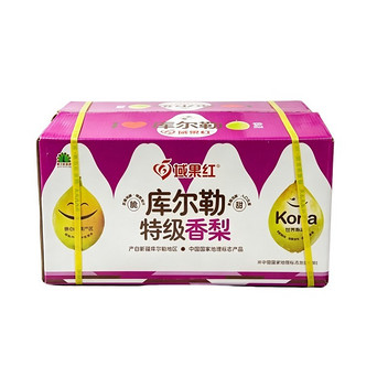 新疆库尔勒香梨9斤彩箱单果110g