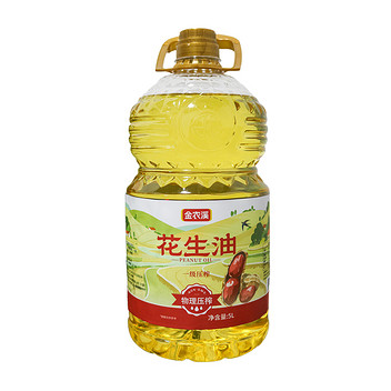 金农溪一级物理压榨花生油5L