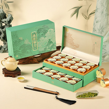 去寻明前特级龙井小罐装茶叶 礼盒120g