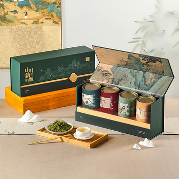 去寻龙井碧螺春绿茶花茶组合茶叶礼盒200g