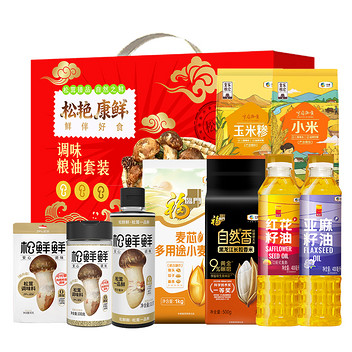 松鲜鲜松艳康鲜调味粮油套装D款2.7Kg+800ml